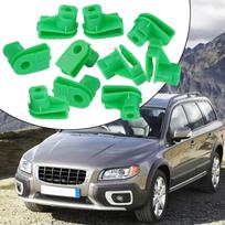 10 vnt Automobilio galinio buferio apdailos tvirtinimo spaustukai, skirti Volvo V40 S60 XC40 XC60 XC90 C70 S90 V90 buferio apdailos plastikinė tvirtinimo veržlė CHINA green