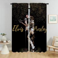 Elvies Window Curtain for Room 2 Panel Kitchen Curtains Partition Halloween Decoration Home Interior Curtains Shades Living W50xH70cmx2pcs-CL