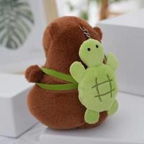 Capybara Plush Keychain - Cute Animal Toy Gift 13cm with Bead Chain