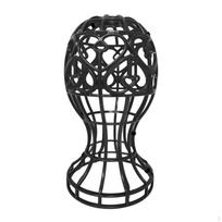 Heart Cutout Display Stand for Wigs And Hats at Home Or Salon Gray Black