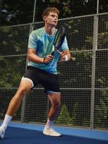 4F Teniso šortai 2-in-1 greitai džiūstantys vyrams - juoda M