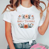 Barely Tolerable Shirt Pride and Prejudice Shirt Jane Austen Gift Librarian Shirts Bookish Tshirt Gift for Book Lover S