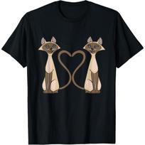 Siamese Cat Two Cute Siamese Cats T-Shirt for Men Women Kids S juoda