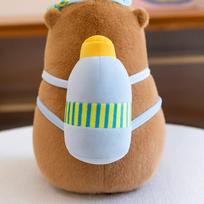 New diver kapibara plush toy cute water gun capybara doll video game city plush doll 25cm/0.22kg