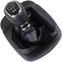 Skoda Octavia I 1996- BLACK LEATHER gear shift knob + gaiter with frame 5 SPEEDS