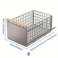 Metal Pull-out Organizer Basket Single-layer Sunken Sliding Kitchen Storage Rack Multifunctional Spice Essential Organizer Rack