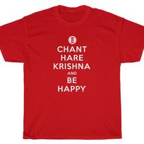 CHANT HARE KRISHNA BE HAPPY T-Shirt - krsna Prabhupada 108 japa Unisex T-Shirt XL