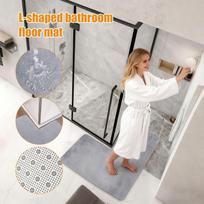 L Shaped Rug Non Slip Quick Dry Runner Non Slip Bath Mats For Indoor Home Hotel Kitchen Door Sink Floor Toilet CHINA