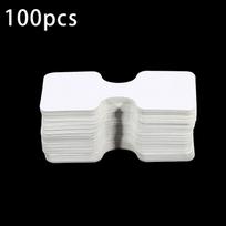 100Pcs Necklace Fold Over Paper Cardboard Self-Adherent Card For Bracelet Jewelry Hanging Price Tag Small Business Packaging