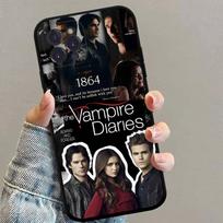The Vampire Diaries Damon Salvatore Square Matte Silicone Case For Iphone17 Air 16 15 14 13 12 11 Pro Max Plus Matte Cover Case iPhone 15 pro