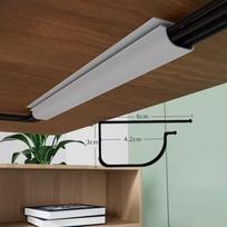 1pc 40cm/15.75in Cable Management Under Desk Channel Cable Raceway Cord Hider Desk Cable Tray No Drilling Cable storage 40cm