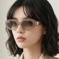 Celine Sunglasses CL40194U 45F Triomphe Oval Horn-rimmed Glasses