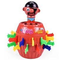 14CM Kids Funny Guessl Toy Large Pirate Barrel Novelty Toy Classics Gaes Intelligence Game for Children Lucky Stab Pop Up Toy Large