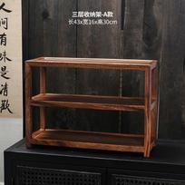 Walnut tea set storage rack Solid wood multi-layer shelf Desktop living room decoration Bogu rack Simple teapot ornament