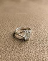 Raw Herkimer Diamond Ring, Sterling Silver, Boho Healing Crystal Jewelry 11