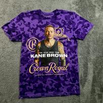 Kane Brown High Road Tour M Purple Camo Crown Royal Concert Tee Unisex T-Shirt L