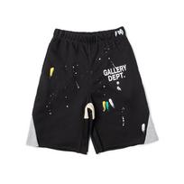 24 Cross-border tide brand Gallery Dept hand-painted ink splashing graffiti old casual shorts men's and women's high street five-point pants S