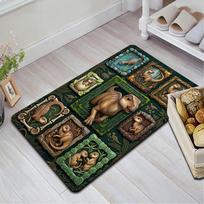 Dinosaur Fossil Frames Pattern Rug Floor Mat for Living Room or Bedroom Soft and Comfortable Carpet a Gift for Birthday and Holiday. 40x60cm( 15x23in )