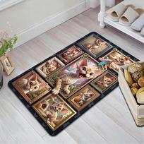 Cat Portrait Compilation Pattern Rug Floor Mat for Living Room or Bedroom Soft and Comfortable Carpet a Gift for Birthday and Holiday. 40x60cm( 15x23in )