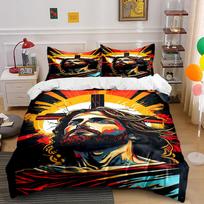 Jesus Artwork Bedding Set with Cross Pattern Bedding set (1 duvet cover, 2 pillowcases, duvet not included) 135x200cm