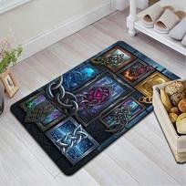 Celtic Knots Frames Pattern Rug Floor Mat for Living Room or Bedroom Soft and Comfortable Carpet a Gift for Birthday and Holiday. 40x60cm( 15x23in )