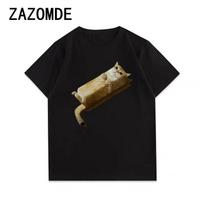 Funny Orange Cat on Box T-shirt XXL