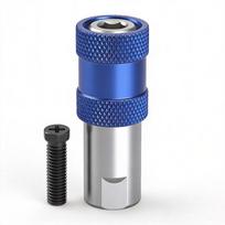 Self-Locking Drill Bit Adapter Quick Release M10 Thread Conversion Head 1/4  Hex Shank Converter Blue