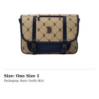 MLB BOSTON REDSOXDiamond Monogram Polyester Messenger Bag, Shoulder Bag, Crossbody Bag Unisex Khaki Blue 7ACRMD85N-43BGS One Size 1
