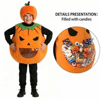 Kids Halloween Pumpkin -or- Costume Set with Candy Bag L