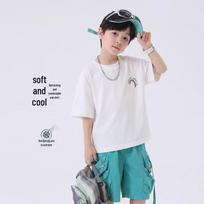 Yoyo Fairytale Boys' Rainbow Print Cotton T-Shirt 140