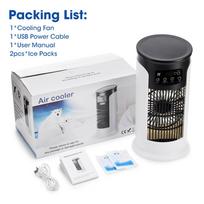 Desktop Air Conditioning Fan 300ML Water/Ice Cooling Fan 6 Speeds Small Air Conditioner Humidifier Cooler Fan With Ambient Light