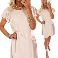 .Įprasta Vestuvių Krikšto Suknelė Elegantiška Su Klostėmis Laisva XL beige