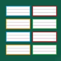 8pcs Four Line Whiteboard Stickers Magnetic Writing Magnets Word Cards Sentence Strips  Teachers 8 PCS / SET
