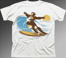 New 8TH DAY GOD SURFED SURFING WAVE SUMMER white t-shirt OZ9620 XXXXL