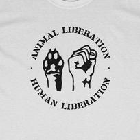 ANIMAL LIBERATION HUMAN LIBERATION T-Shirt vegan straight edge L