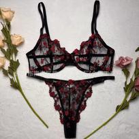 European & American Steel-Support Mesh Lingerie Set - Sexy, High-Quality, Hot Style Extra Large juoda