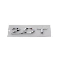 3D Premium 2.0T 2.0 T raidės automobiliui Sparnas bagažinė Galinis dangtis Lipdukas Emblema Ženklelis Lipdukas chrome