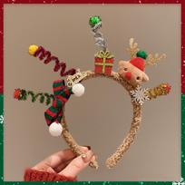 Christmas Decoration Christmas Headband Elk Hair Hoop Reindeer Antlers Headband Party Dress Up New Year Hair Band