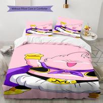 Majin Buu Pattern Bedding,Quilt Set Quilt Cover Pillowcase Home Birthday Gift (1 * duvet cover + 2 * pillowcase, without core) 135x200cm