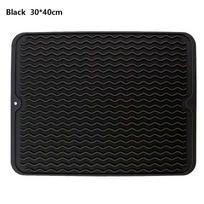 Non-slip Dish Holder Draining Pad Table Mat Silicone Drying Mat Placemat Heat Insulation Pad tamsiai pilka spalva