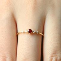 18k Gold Plated Ruby Ring for Women Elegant Engagement Pinky Ring Fashion Statement Jewelry Gift no. 5