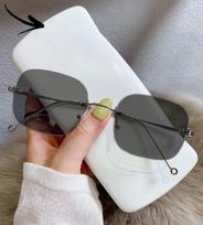 Latest Model Of Frameless Ladies' Anti-blue Lightweight Stylish Vintage Style Nearsighted Eyeglasses Durable 2189 0