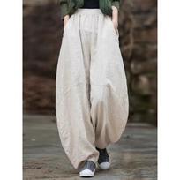 Elegant Women's Baggy Cargo Y2k Pants Vintage Elastic Waist Trousers Loose Casual Long Wide Leg Oversize L