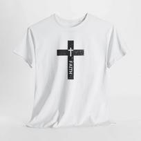 Religious Cross Unisex Tee, Faith Christian Shirt, Heavy Cotton T shirt, 2XL