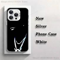 K-Ken C-Carson Teen X Phone Case For iPhone 17,16,15,14,13,12,11,Mini,Pro,E,MAX White Matte Silicone Whtie Cover iPhone14Pro
