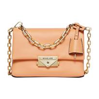 MICHAEL KORS Cece gold buckle flip solid color chain style leather shoulder bag extra small women's cantaloupe color