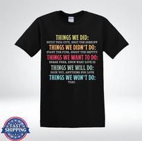 Things We Did Funny Music Lyrics Parody Retro Vintage Humor T-Shirt M