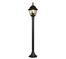 Pastatomas lauko šviestuvas Trio Livenza, 60W, E27, IP44, juoda sp., 17 cm x 100 cm