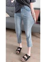 Women's High Waist Straight Leg Jeans Slim Casual Haren Pants High Stretch Thin Denim Trousers For Fall Elegant Commute Wear S