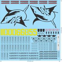 PLA Air force J-15 Flying Shark Flanker-D Fighter Decal - 1/14 - Water Decal - Waterslide, 1/14